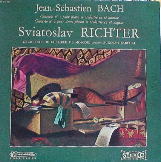 Johann Sebastian Bach - Sviatoslav Richter, Moscow Chamber Orchestra, Rudolf Barshai : Concerto No.1 Pour Piano Et Orchestre / Concerto No.2 Pour Deux Pianos Et Orchestre (LP, RE)