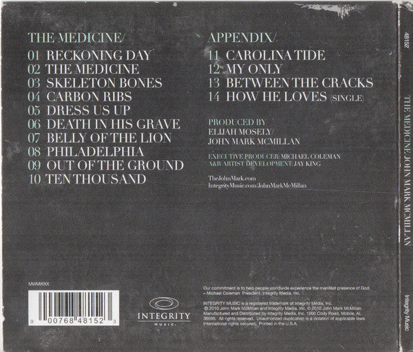 John Mark McMillan : The Medicine (CD, Album, Car)