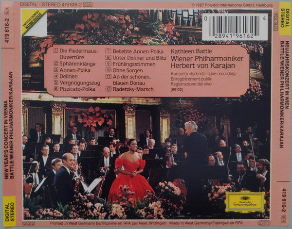 Kathleen Battle, Wiener Philharmoniker, Herbert Von Karajan : Neujahrskonzert In Wien (CD, Album)