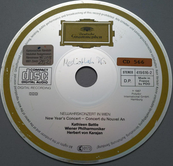 Kathleen Battle, Wiener Philharmoniker, Herbert Von Karajan : Neujahrskonzert In Wien (CD, Album)
