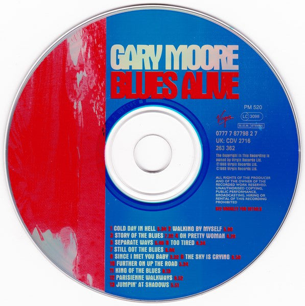 Gary Moore : Blues Alive (CD, Album)
