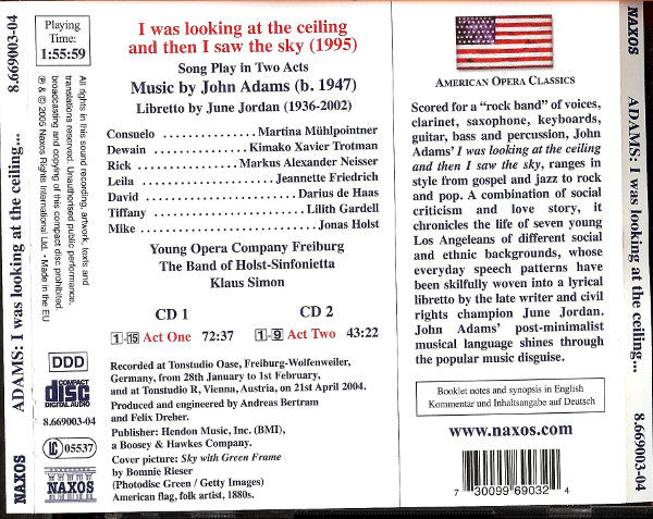John Adams : I Was Looking At The Ceiling And Then I Saw The Sky (2xCD)