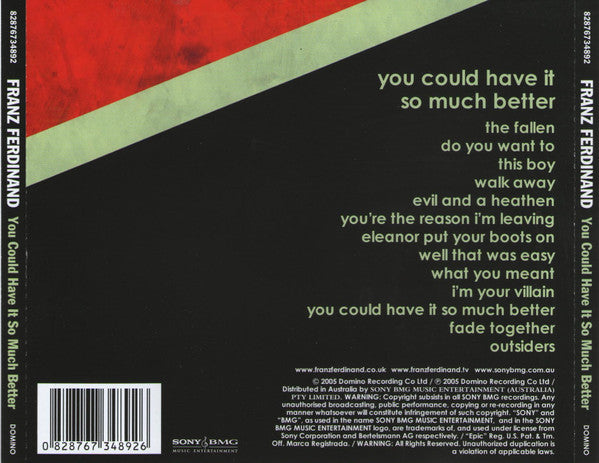Franz Ferdinand : You Could Have It So Much Better (CD, Album)