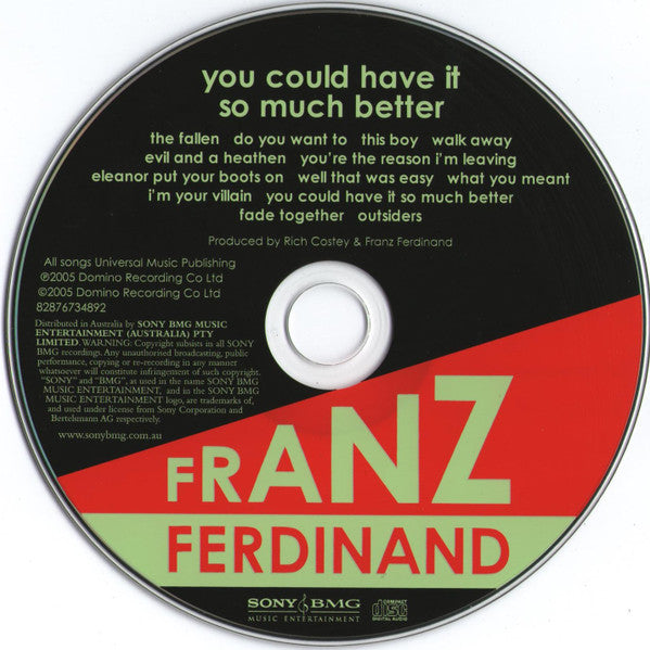 Franz Ferdinand : You Could Have It So Much Better (CD, Album)