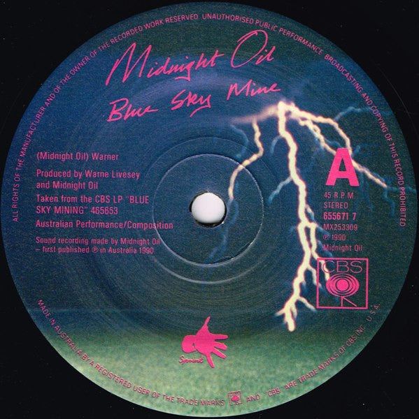Midnight Oil : Blue Sky Mine (7", Single)