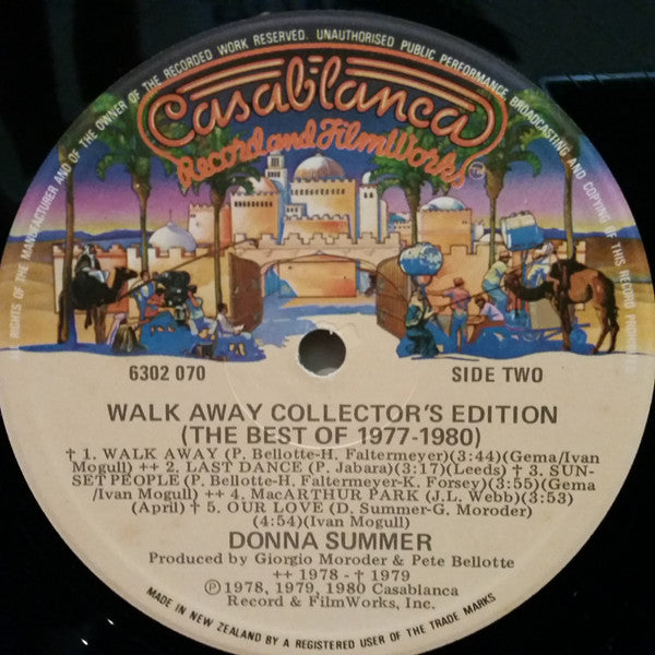 Donna Summer : Walk Away Collector's Edition (The Best Of 1977-1980) (LP, Comp)