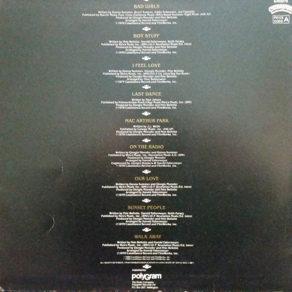 Donna Summer : Walk Away Collector's Edition (The Best Of 1977-1980) (LP, Comp)