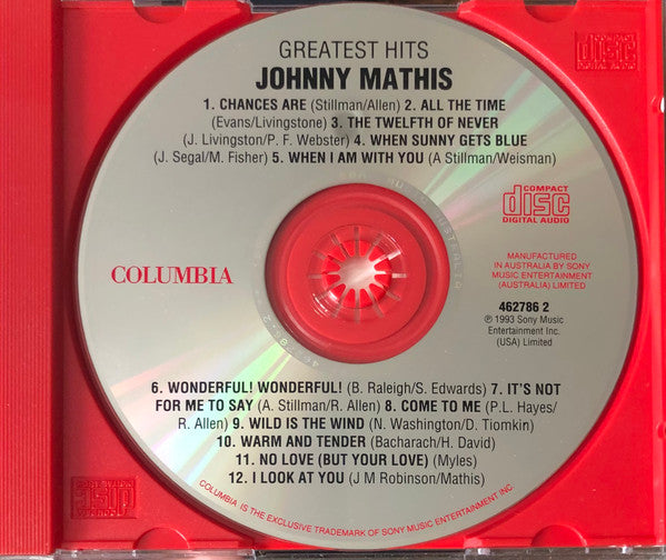 Johnny Mathis : Johnny's Greatest Hits (CD, Comp, RE)