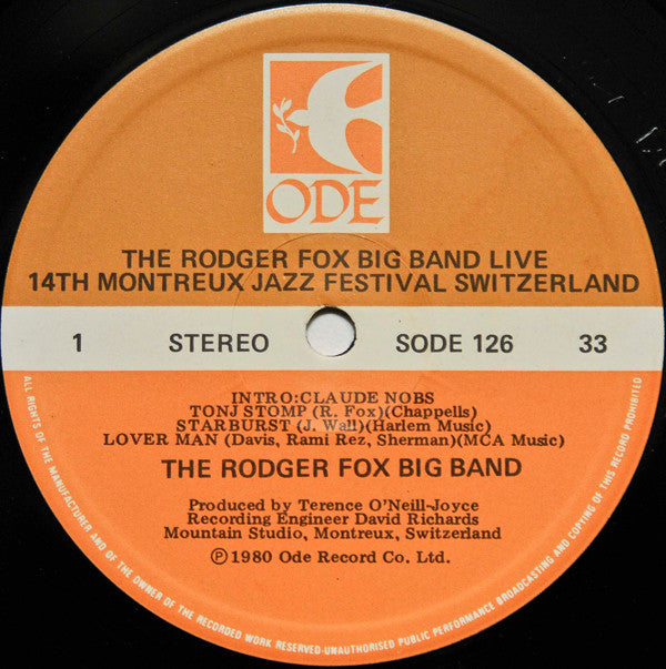 The Rodger Fox Big Band : Live At The 14th Montreux International Jazz Festival (2xLP, Album)