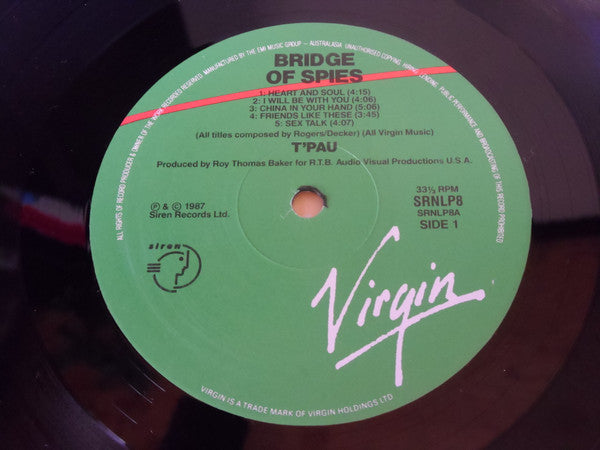 T'Pau : Bridge Of Spies (LP, Album)