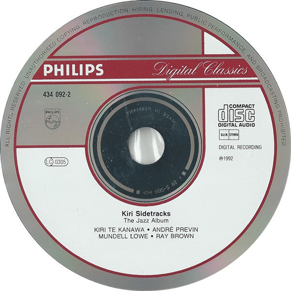 Kiri Te Kanawa, Andre Previn*, Ray Brown, Mundell Lowe : Kiri Sidetracks (The Jazz Album) (CD, Album)