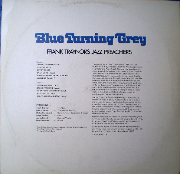 Frank Traynor's Jazz Preachers : Blue Turning Grey (LP, Album)
