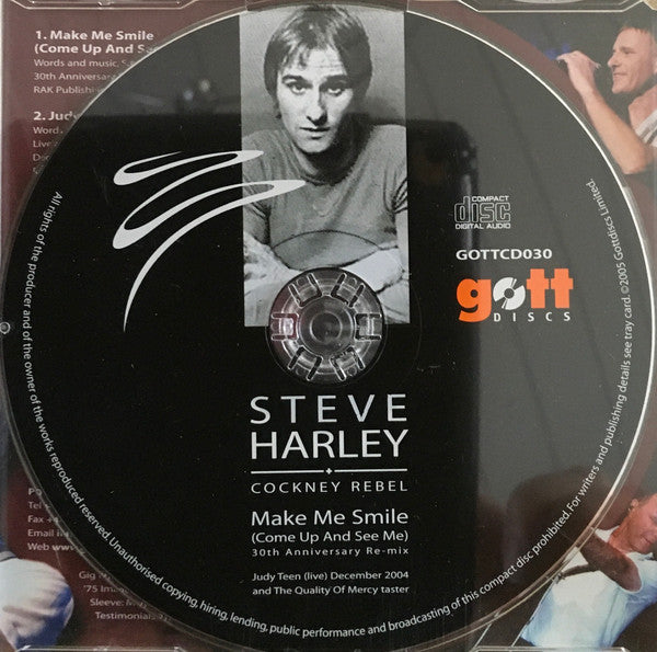 Steve Harley + Cockney Rebel* : Make Me Smile (Come Up And See Me) 30th Anniversary Re-mix (CD, Single)