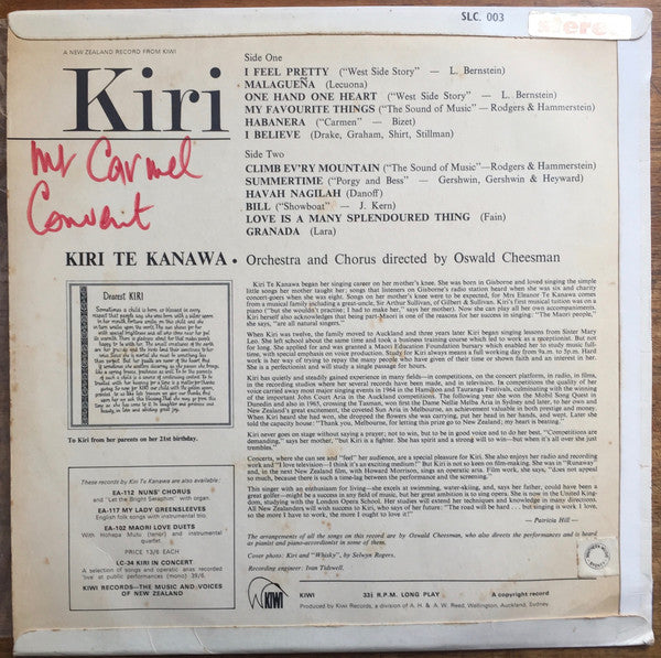 Kiri Te Kanawa : Kiri (LP, Album)