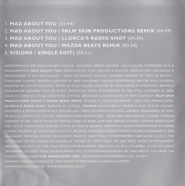 Hooverphonic : Mad About You (CD, Single, Jew)
