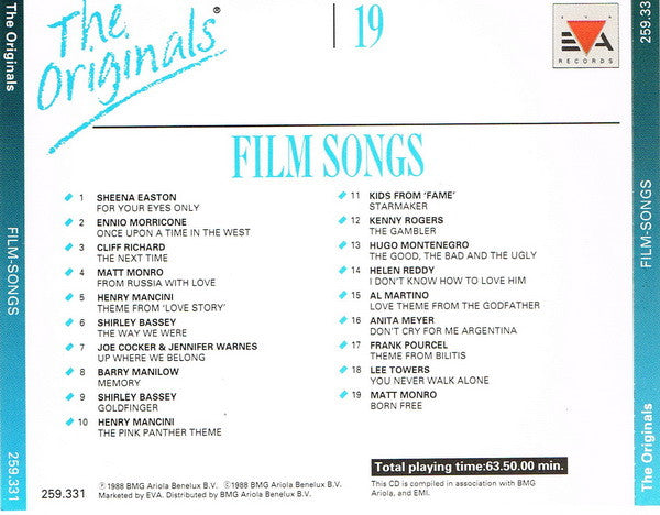 Various : The Originals - 19 - Film Songs (CD, Comp)