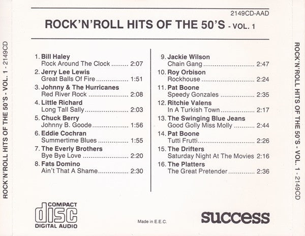 Various : Rock'n'Roll Hits Of The 50's - Vol. 1 (CD, Comp)