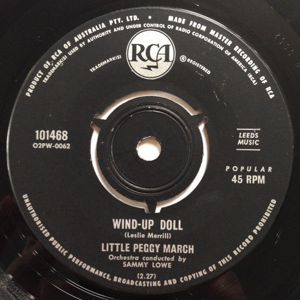 Little Peggy March* : I Will Follow Him (7", Single, 3-P)