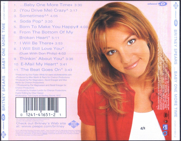Britney Spears : ...Baby One More Time (CD, Album, Enh, RE, Blu)