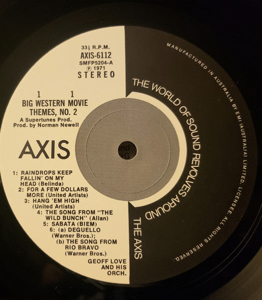 Geoff Love & His Orchestra : Big Western Movie Themes No. 2 (LP, Comp)
