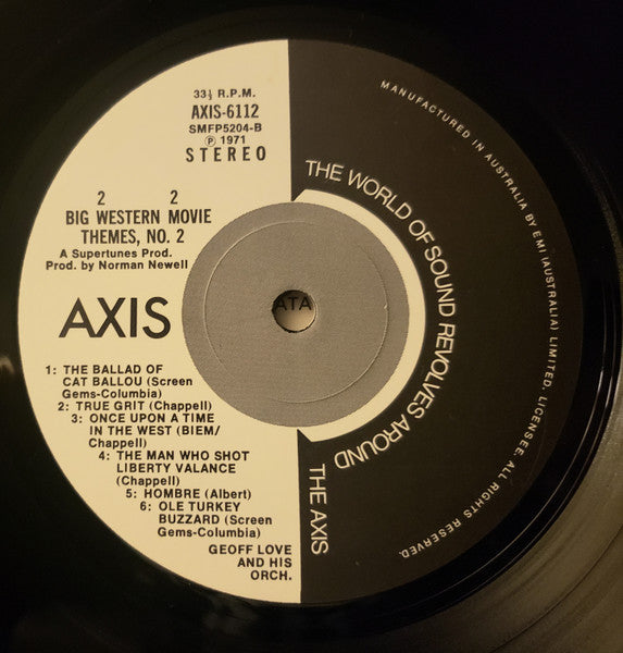 Geoff Love & His Orchestra : Big Western Movie Themes No. 2 (LP, Comp)