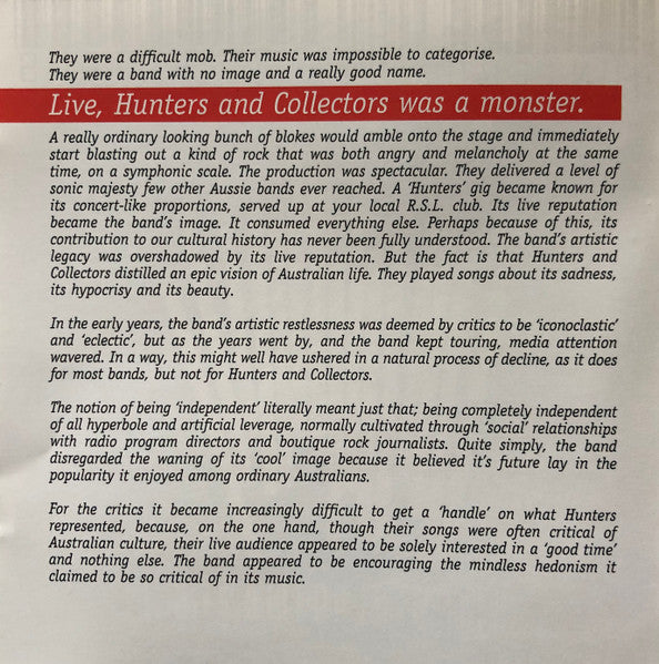 Hunters And Collectors* : Natural Selection (CD, Comp)