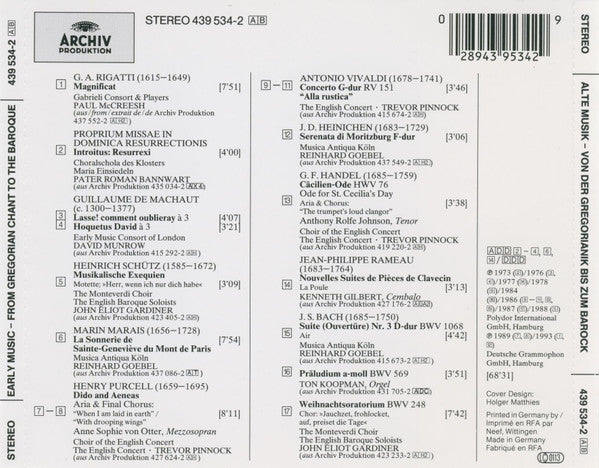 Various : Neue Zeit Für Alte Musik - Von Der Gregorianik Bis Zum Barock (CD, Comp)