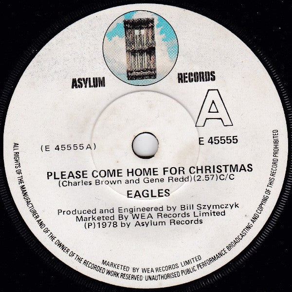 Eagles : Please Come Home For Christmas  (7", Single)