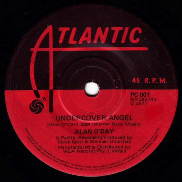 Alan O'Day : Undercover Angel (7", Single)