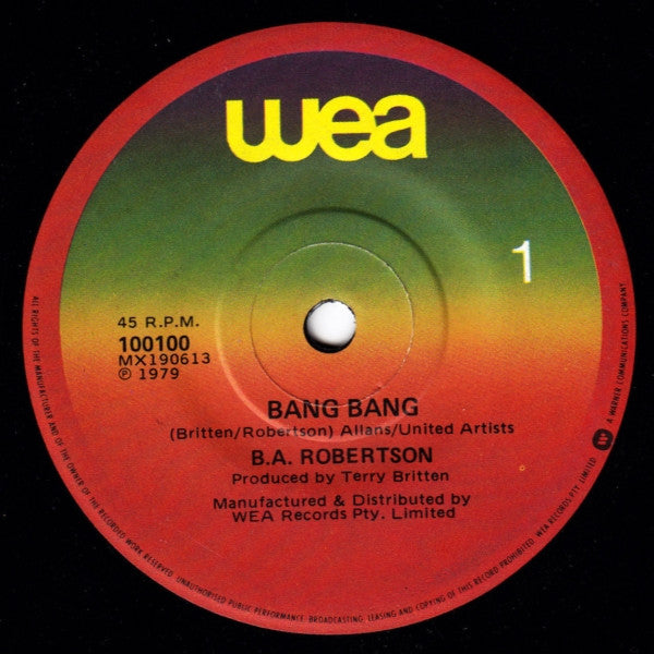 B. A. Robertson : Bang Bang (7", Single)
