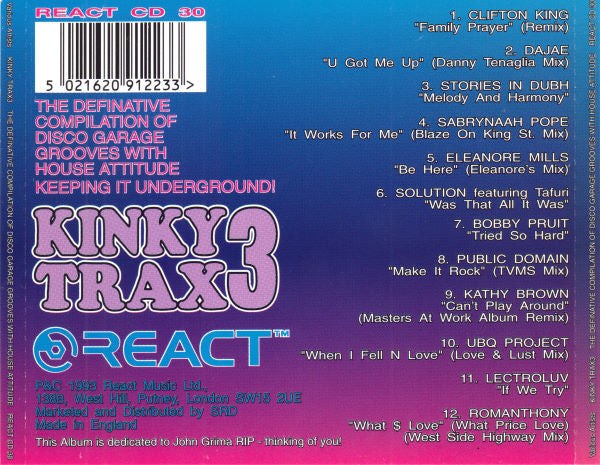 Various : Kinky Trax 3 (CD, Comp)