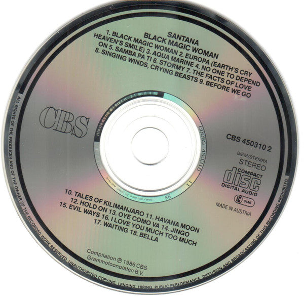 Santana : Black Magic Woman (Best Of Santana - Samtweich) (CD, Comp)
