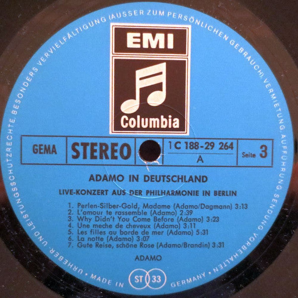 Adamo : Adamo In Deutschland (Live-Konzert Aus Der Philharmonie In Berlin) (2xLP, Album)