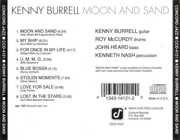 Kenny Burrell : Moon And Sand (CD, Album)
