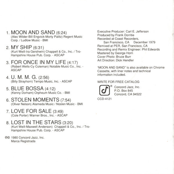 Kenny Burrell : Moon And Sand (CD, Album)