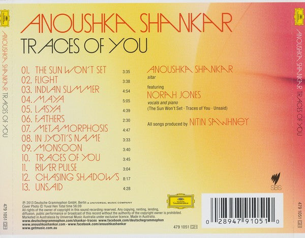 Anoushka Shankar : Traces Of You (CD, Album)