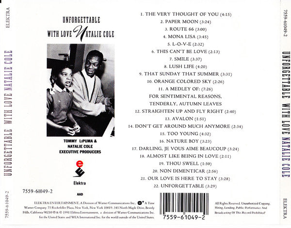 Natalie Cole : Unforgettable With Love (CD, Album)