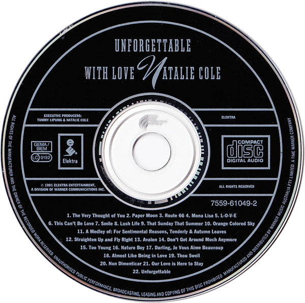 Natalie Cole : Unforgettable With Love (CD, Album)