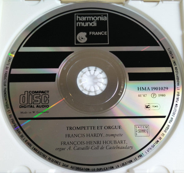 Francis Hardy / François-Henri Houbart : Trompette & Orgue (CD, RE)