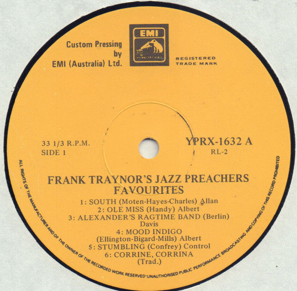 Frank Traynor's Jazz Preachers : Favourites (LP)