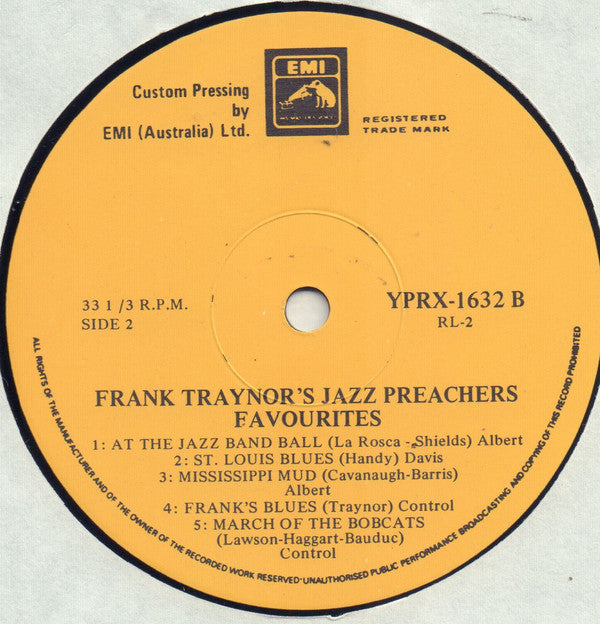 Frank Traynor's Jazz Preachers : Favourites (LP)