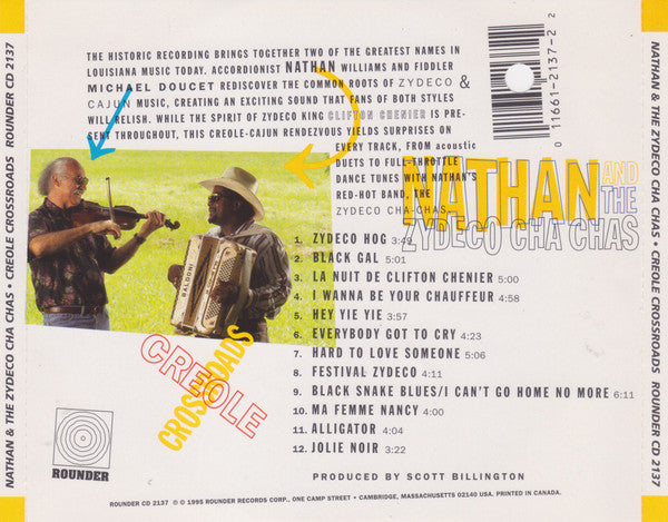 Nathan And The Zydeco Cha Chas* Featuring Michael Doucet : Creole Crossroads (CD, Album)
