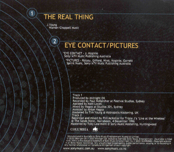 Midnight Oil : The Real Thing (CD, Maxi)