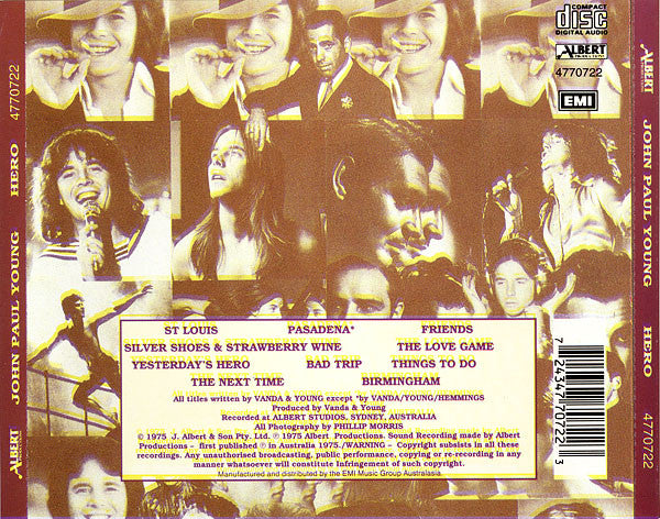 John Paul Young : Hero (CD, Album, RE)