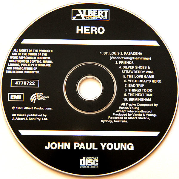 John Paul Young : Hero (CD, Album, RE)