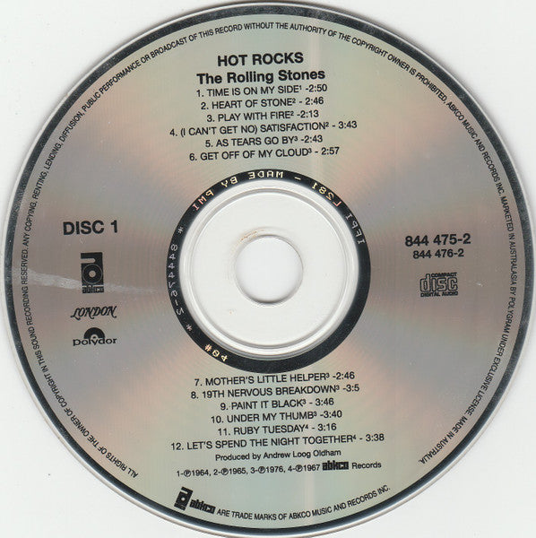 The Rolling Stones : Hot Rocks 1964-1971 (2xCD, Comp, RE, RM)