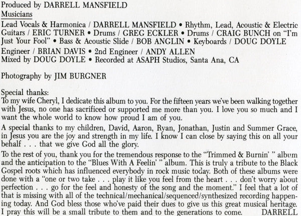Mansfield* / Turner* : Blues With A Feelin' (CD, Album)