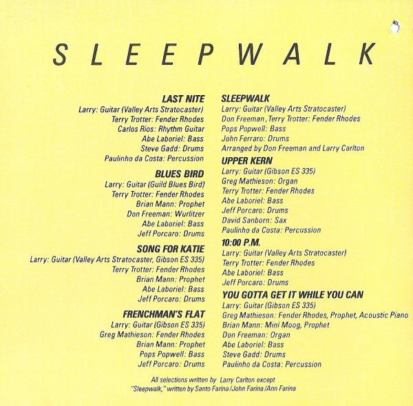 Larry Carlton : Sleepwalk (CD, Album, RE, RM)
