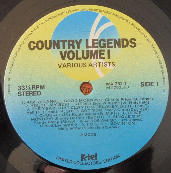 Various : Country Legends Vol. 1 (LP, Comp, Ltd)