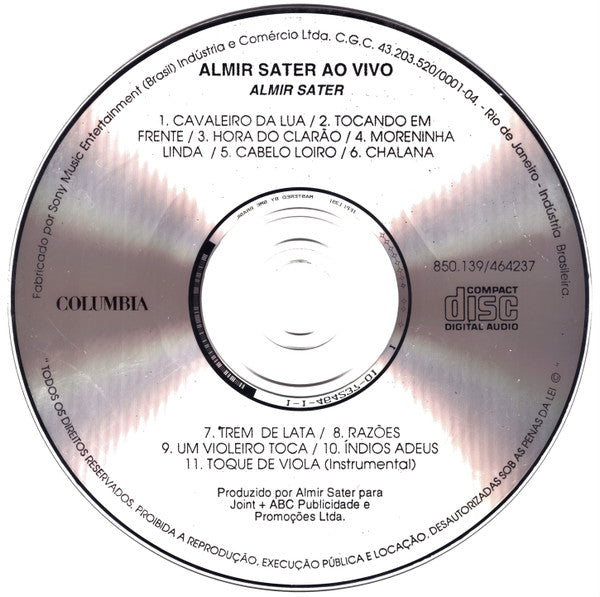 Almir Sater : Ao Vivo (CD, Album, RE, RP, AG)